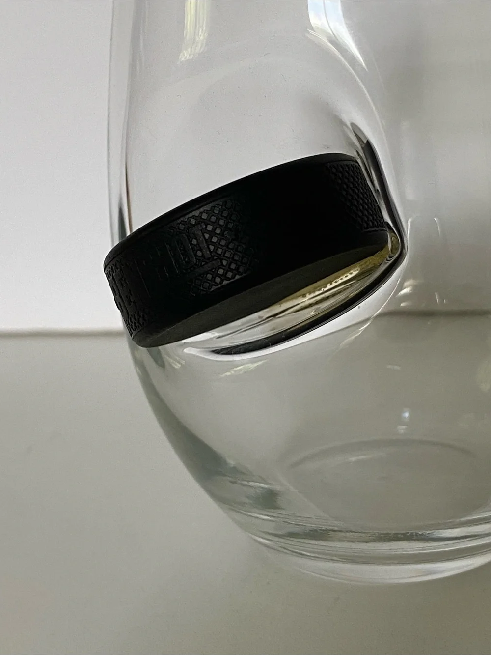 Original BenShot Wine Glass With Hockey Puck MADE IN USA Dad Wedding Gift Sporty